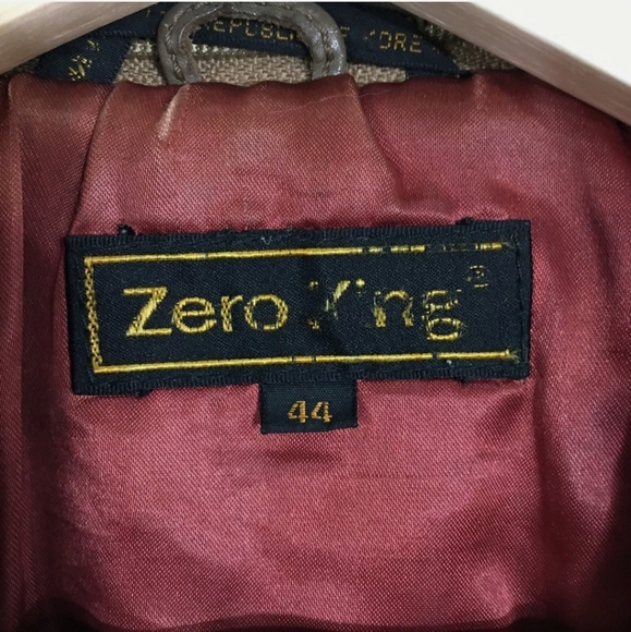 Vintage Zero King Men's Leather Bomber Jacket - Picture 2 of 7